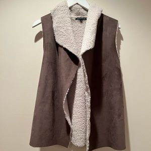 Oversized Suede Vest